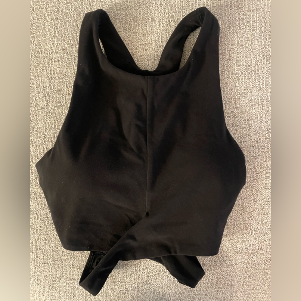 Athleta Womens Black cut out wrap detail sports bra size S